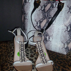 Cole Haan Snake Print High Heel Sandal